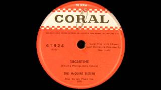 The McQuire Sisters  -  Sugartime  -  (78 rpm)  Coral  1957