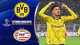 Borussia Dortmund vs. PSV: Extended Highlights | UCL Round of 16 2nd Leg | CBS Sports Golazo