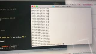 Python code to create an ambient notification from web data