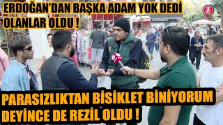 Erdoğan'dan başka adam yok diyen parasızlıktan bisiklete bindiği ortaya çıkınca tartışma çıktı !