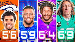 BEST NFL PLAYER FROM EACH HEIGHT IN 2023