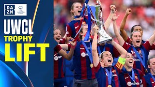 Barcelona Hoist The UEFA Women's Champions League Trophy 🏆