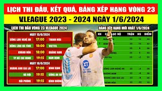 Lịch Thi Đấu, Kết Quả, Bảng Xếp Hạng Vòng 23 V.League 2023 - 2024 Ngày 1/6 | Nam Định "Hòa Hú Vía"