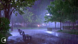 Fall Asleep Instantly with Strong Rain and Thunder at Night, Relieve Insomnia and Overcome Stress