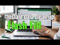 Automatic data clean up with Excel Flash Fill