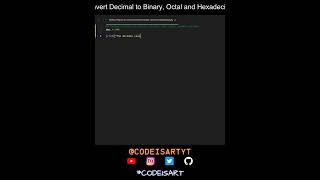 Convert Decimal to Binary, Octal and Hexadecimal in Python | Python Examples | Python Code Tutorial