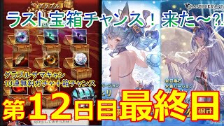 【グラブル】来た～！有終の美飾れるか?! サマキャン無料ガチャ＋箱チャンス12日目最終日　ありがとう！