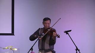 才藝表演 蔡紀東 小提琴演奏 三國故鄉歌曲混奏  北加州臺灣長輩會 2022 年重陽節