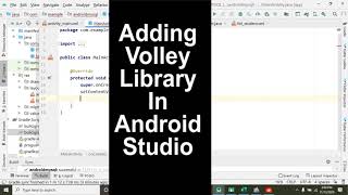 Adding Volley Library Android Studio