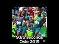 christian coleman’s 10 fastest 100 meters