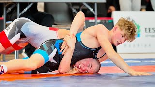 U17 D. Ljudvitsenko (EST) vs T. Väärtnõu (EST). Greco-roman 55kg youth wrestling Estonia.