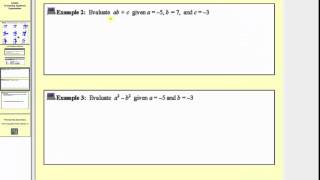 Evaluating Algebraic Expression (L1.3)