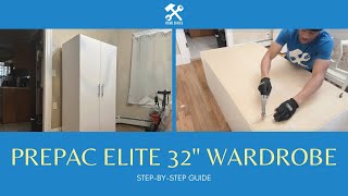 Prepac Elite 32"  2 Door Wardrobe Cabinet Assembly Wayfair Basics Bucholz Wardrobe Cabinet Assembly