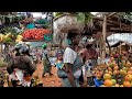 Rural African village life/inside the market.