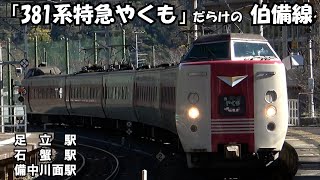 電車大好き！特急やくもだらけの伯備線（足立駅、石蟹駅、備中川面駅）