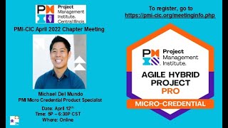 PMI-Central Illinois Chapter: April 12th Chapter Meeting  Agile Hybrid Pro Micro Credential Overview