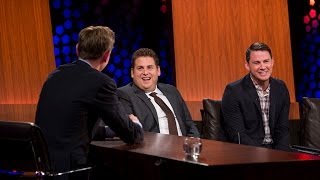 Jonah Hill and a sockless Channing Tatum have a little fun with Ryan Tubridy | The Late Late Sho