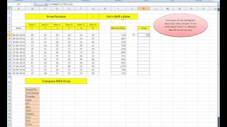 MS Excel 2007 - Array Function & Transpose Function