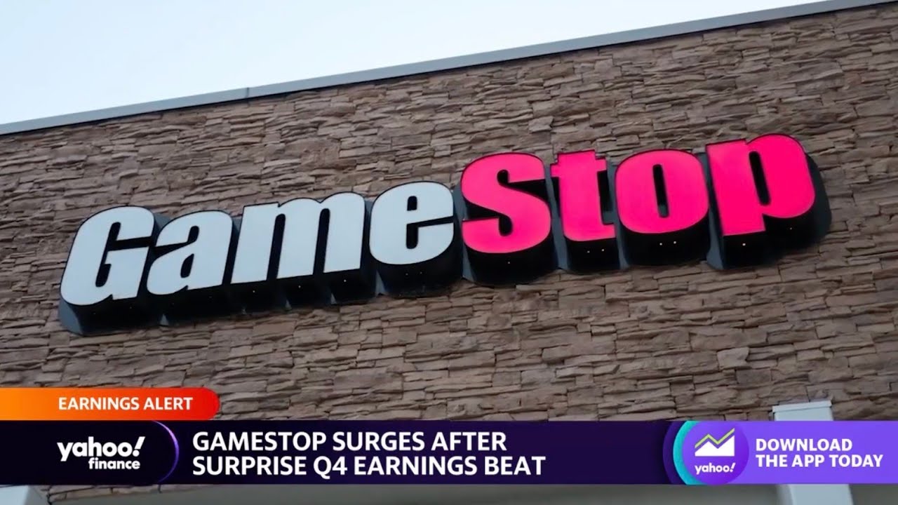 GameStop Stock Explodes On First Profitable Quarter In 2 Years - YouTube