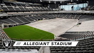 Raiders' Gameday Field Tray Moves Inside Allegiant Stadium for the First Time | Las Vegas Raiders