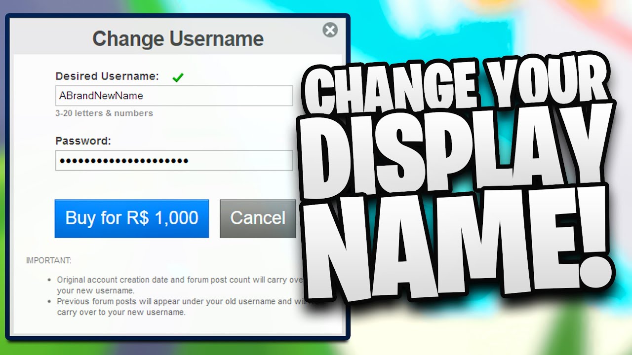 How To Change Your Display Name In Roblox! *WORKING METHOD* - YouTube