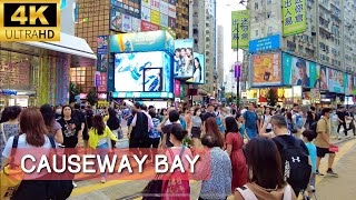 RUSH HOUR IN CAUSEWAY BAY- Hong Kong Virtual Walking Tour [4K]