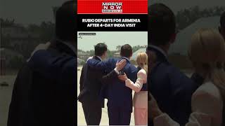 US Secretary Rubio & Wife Jeanette Depart For Armenia From Delhi After 4-Day India Visit #shorts