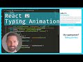 Code your own TYPING ANIMATION with React ⌨️