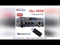 woopker ak45 hifi digital amplifier max power 90wx2 channel 2.0 bluetooth surround sound amp speaker