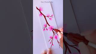 cherry blossom || Easy painting ideas   #CreativeArt #Satisfying