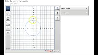 Graphing Using the Cirlce Tool on WebAssign