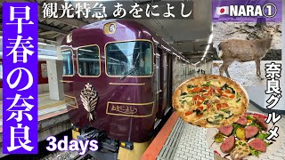 【字幕】🦌早春の奈良 大人旅①京都駅から近鉄特急列車「あをによし」で奈良へ／大和野菜を使ったイタリアンランチ／おすすめ奈良観光・グルメ・ホテル／ふふ奈良／Trip Japan／NARA／TRAIN