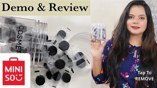 Miniso Charoal Compressed sheet mask - Demo And Review @MINISOIndia #miniso #minisoshopping