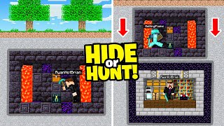 I made a SECRET Minecraft Base inside an ADMIN BASE! (Hide Or Hunt)