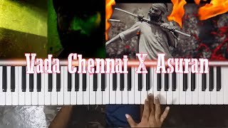 Asuran Title BGM Piano | Vada Chennai X Asuran | Mass BGM | Notes | Vetrimaran | Dhanush.