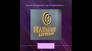 Custom LED Business Logo 3D Illuminated Letters LED Backlit Sign Business Signage Metal 3d Busine...