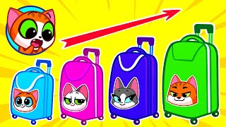 ⭐️ Cat Family ⭐️ Which Luggage Suitcase is right? ⭐️ Funny Kids Travel Story 😊 P