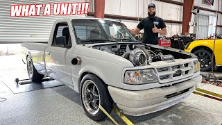 Introducing Tye's Home Built Coyote Swapped Ranger With a HUGE Single Turbo!!! First Dyno Pulls!
