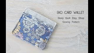 DIY Easy Card Holder / Mini Card Wallet / sewing tutorial / Easy to sew card wallet