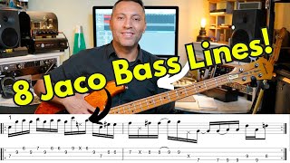 8 AMAZING Jaco Pastorius Bass Licks