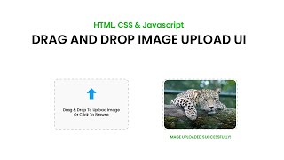 Drag & Drop Image Upload with Preview using HTML, CSS & JavaScript