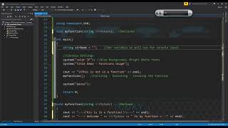 C++ Creating Functions Variable Scope Function Parameters returning values