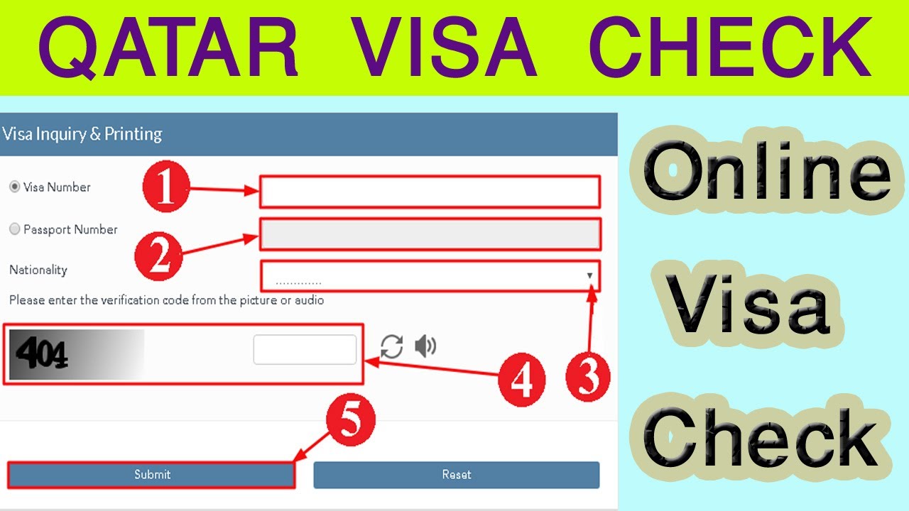 Online Qatar Visa Check 2020 - YouTube