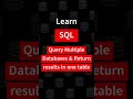 SQL - Query Multiple Databases