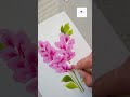 pink flowers painting in onestroke wocol shorts