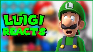 Luigi reacts to SMG4 Mario reacts to Nintendo memes 1