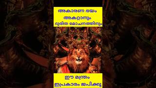 അകാരണ ഭയം അകറ്റാനും ദുരിത മോചനത്തിനും ഈ മന്ത്രം ഇപ്രകാരം ജപിക്കൂ #shortsvideo