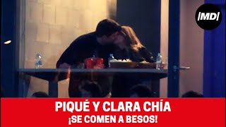 ¡Piqué y Clara Chía se comen a besos!
