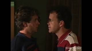 Brookside: Barry Grant threatens Max Farnham (3rd January 1995)