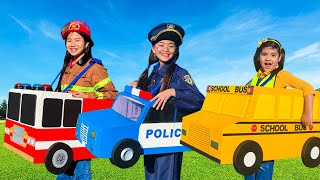 Wheels on the Bus Song: Fire Truck, Police Car, and Garbage Truck to the Rescue